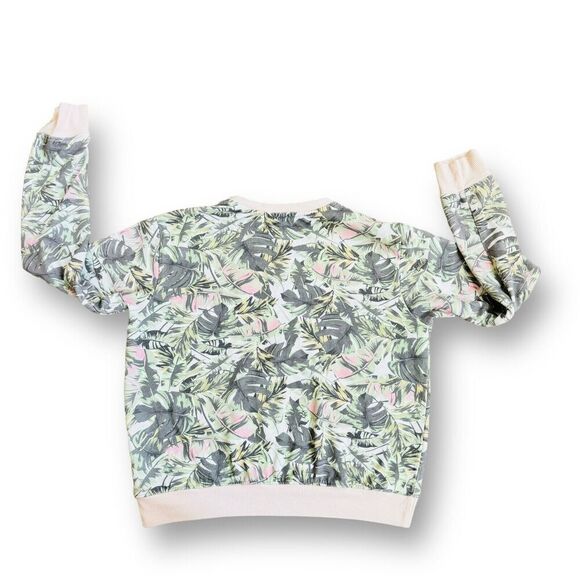Sundry Tropical Palm Leaf Pullover Sweatshirt - Picture 2 of 6